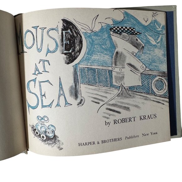 Mouse At Sea By Robert Kraus First Edition Hardcover DJ 1959 Harper Illustrated - Picture 6 of 16